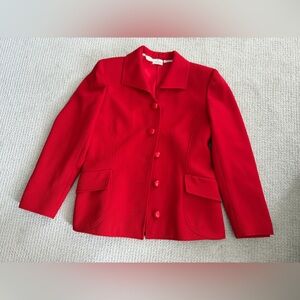 Vintage Valentino Boutique Red Blazer - Classic Italian Luxury